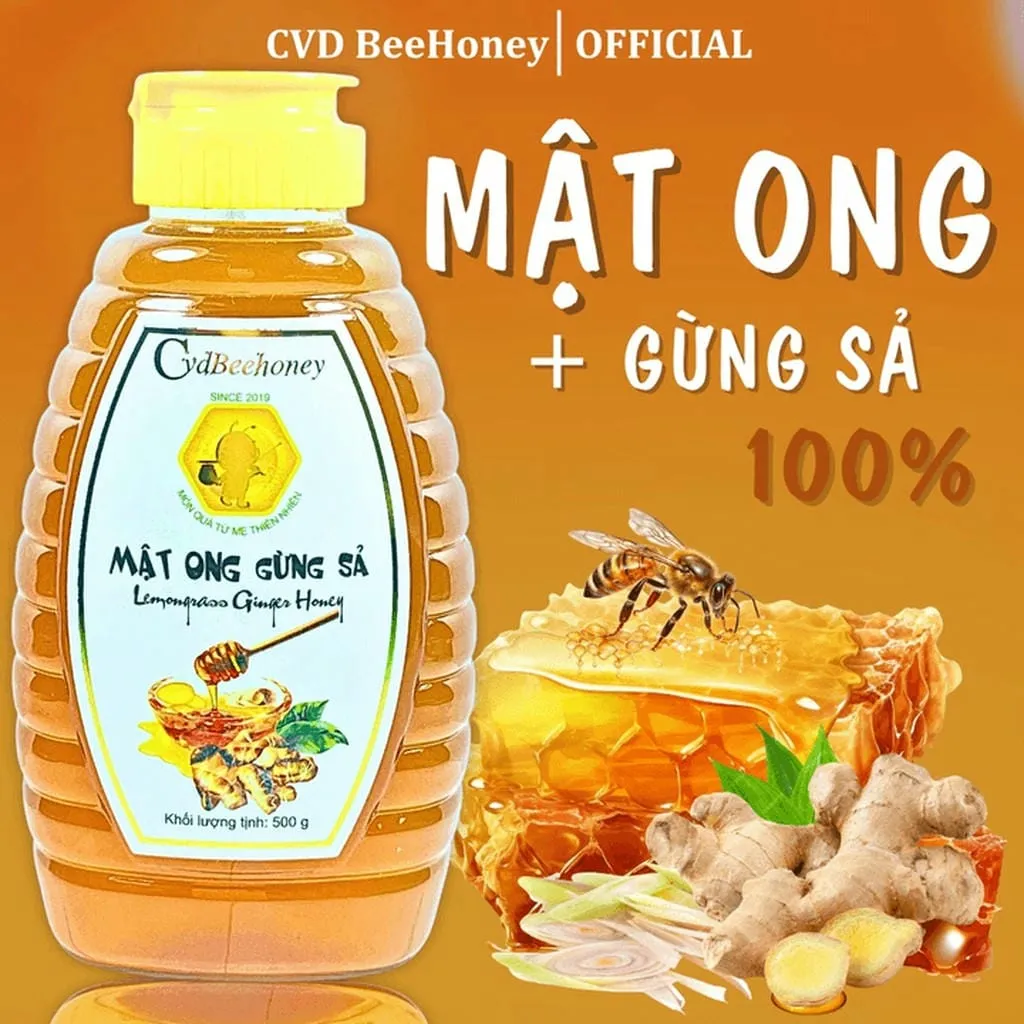 Mật Ong Gừng Sả 500g - Cvdbeehoney