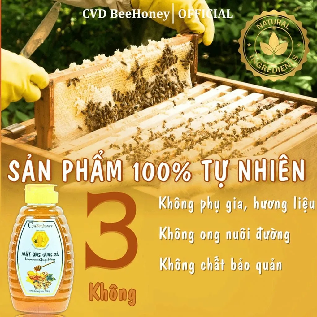 Alternative view of Mật Ong Gừng Sả 500g - Cvdbeehoney