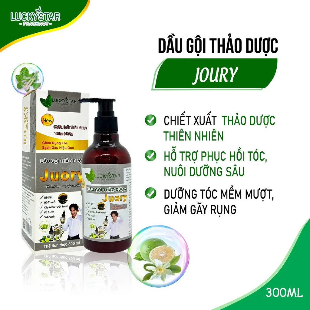 Dầu Gội Thảo Dược Juory 300ml - Lucky Star