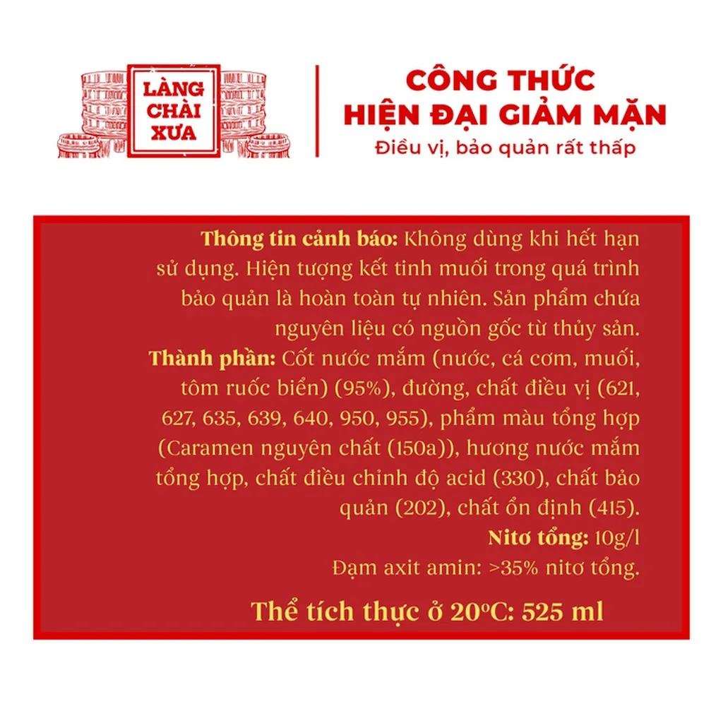 Alternative view of Nước Mắm Tôm Biển Hồng Ngọc Đại Dương 525ml - Làng Chài Xưa