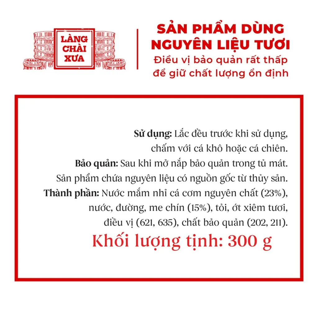 Alternative view of Nước Mắm Me Cao Cấp Làng Chài Xưa 300g - Làng Chài Xưa