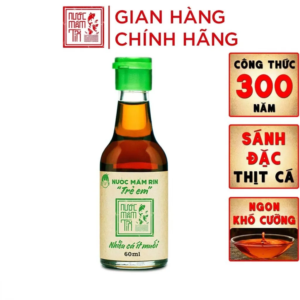 [60ml] Nước Mắm Tĩn Trẻ Em Cho Bé Ăn Dặm Độ Đạm 42n - Nước Mắm Tĩn