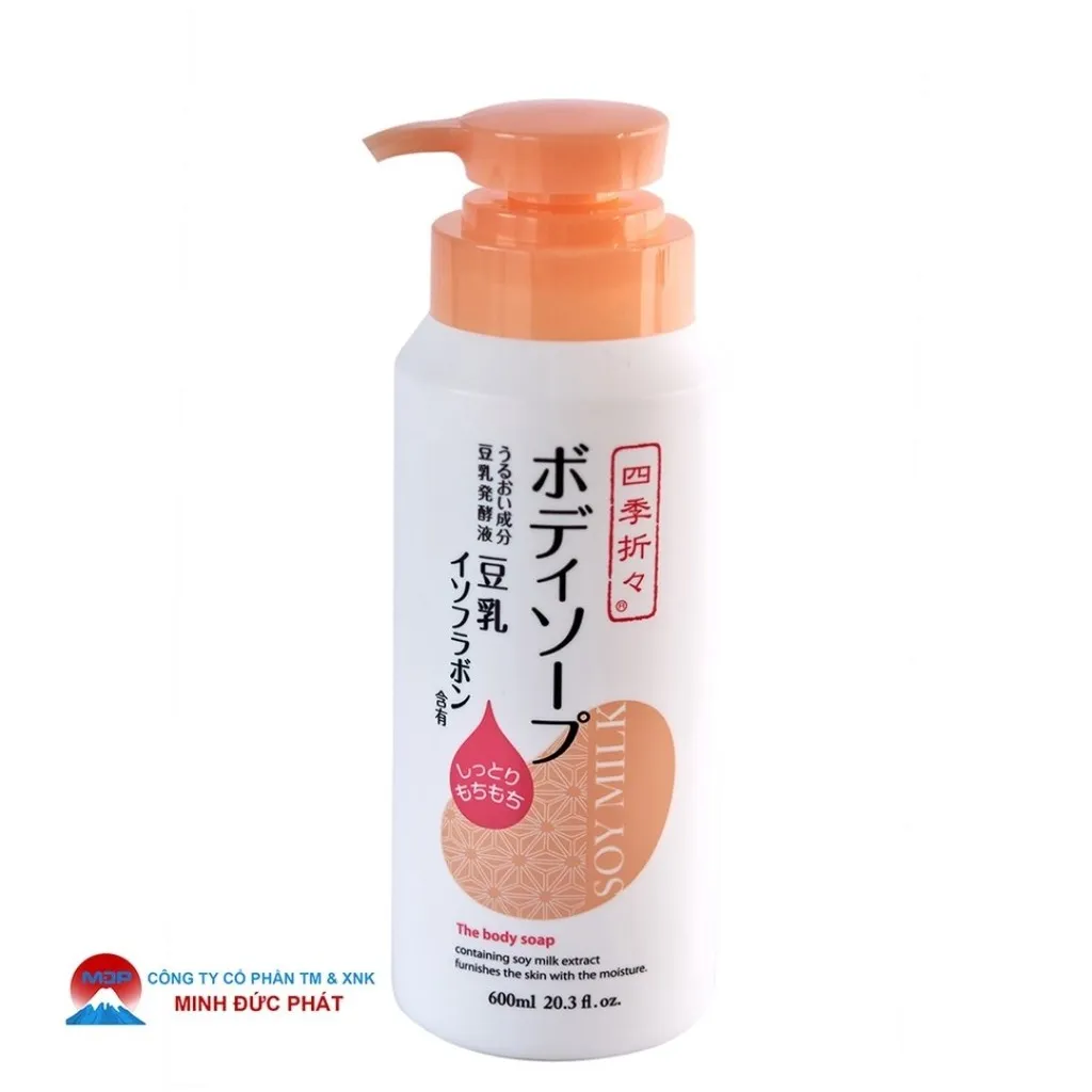Sữa Tắm Chiết Xuất Đậu Nành Soy Milk 600ml - Kumano