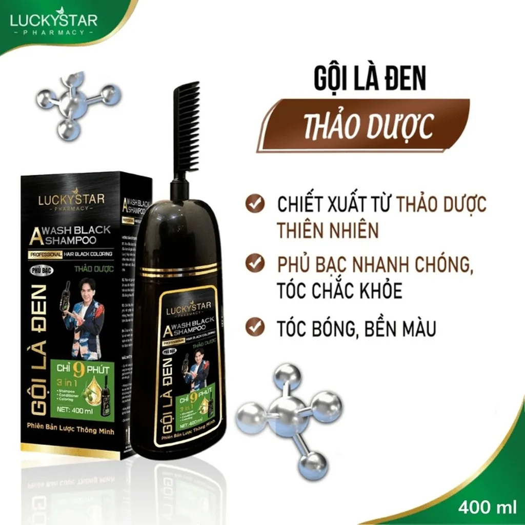 Alternative view of Gội Là Đen Thảo Dược Cao Cấp Kèm Lược - Lucky Star