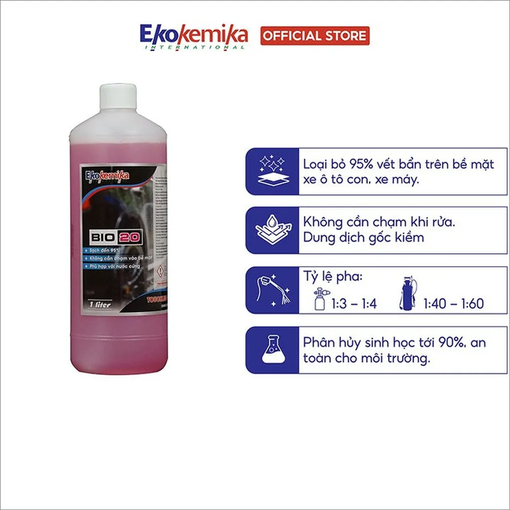 Alternative view of Dung Dịch Rửa Xe Không Chạm Bio 20 - 1l Thương Hiệu Ekokemika