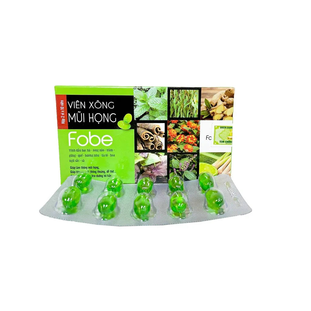 Alternative view of Viên Xông Fobe Tinh Dầu Tràm Bạc Hà Thông Mũi Họng - Fobelife