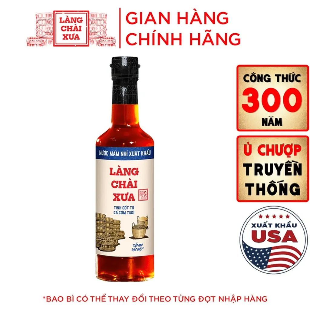 Nước Mắm Nhỉ Xuất Khẩu Nhãn Xanh 500ml - Làng Chài Xưa