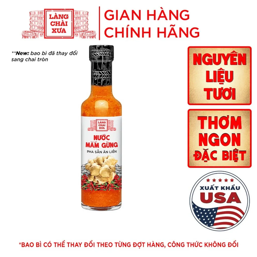 Nước Mắm Gừng Tỏi Ớt 300g - Làng Chài Xưa