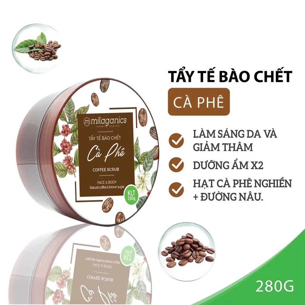 Alternative view of Tẩy Tế Bào Chết Body & Mặt Scrub Coffee Whitening - Milaganics