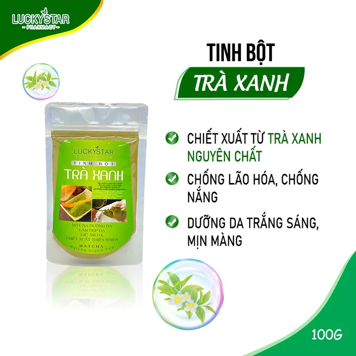 Tinh Bột Trà Xanh 100g - Lucky Star