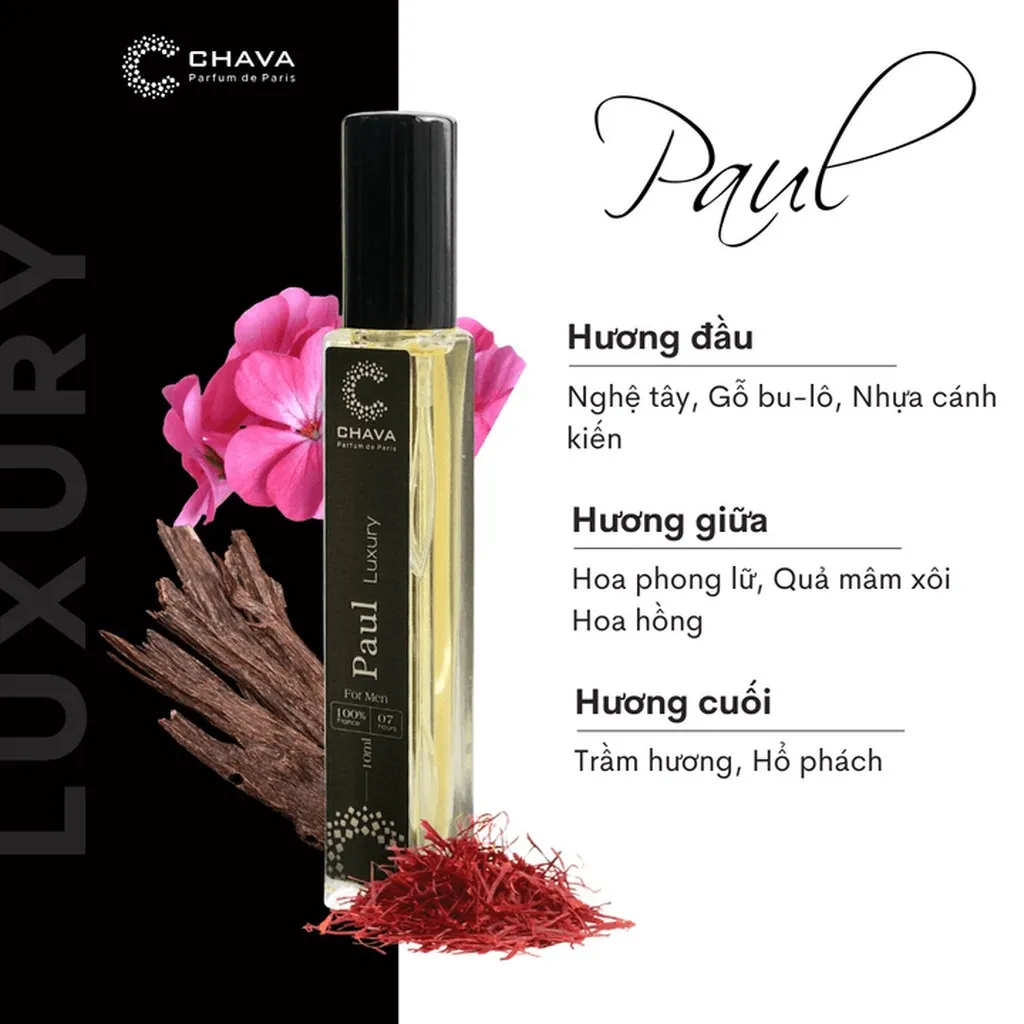 Alternative view of Nước Hoa Nam Mini Luxury Paul 10ml Phong Cách Xịt - Chava