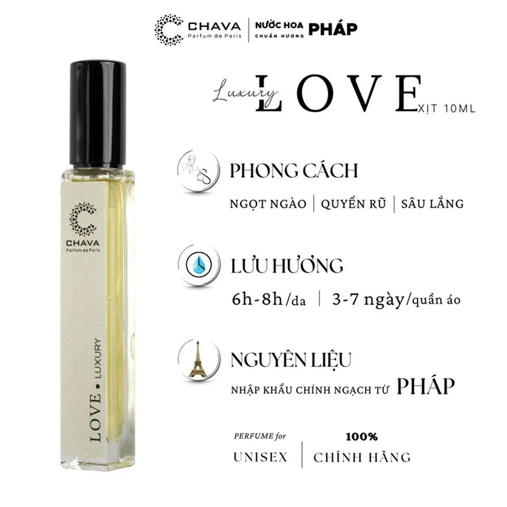 Alternative view of Nước Hoa Unisex Mini Luxury Love 10ml Phong Cách Xịt - Chava