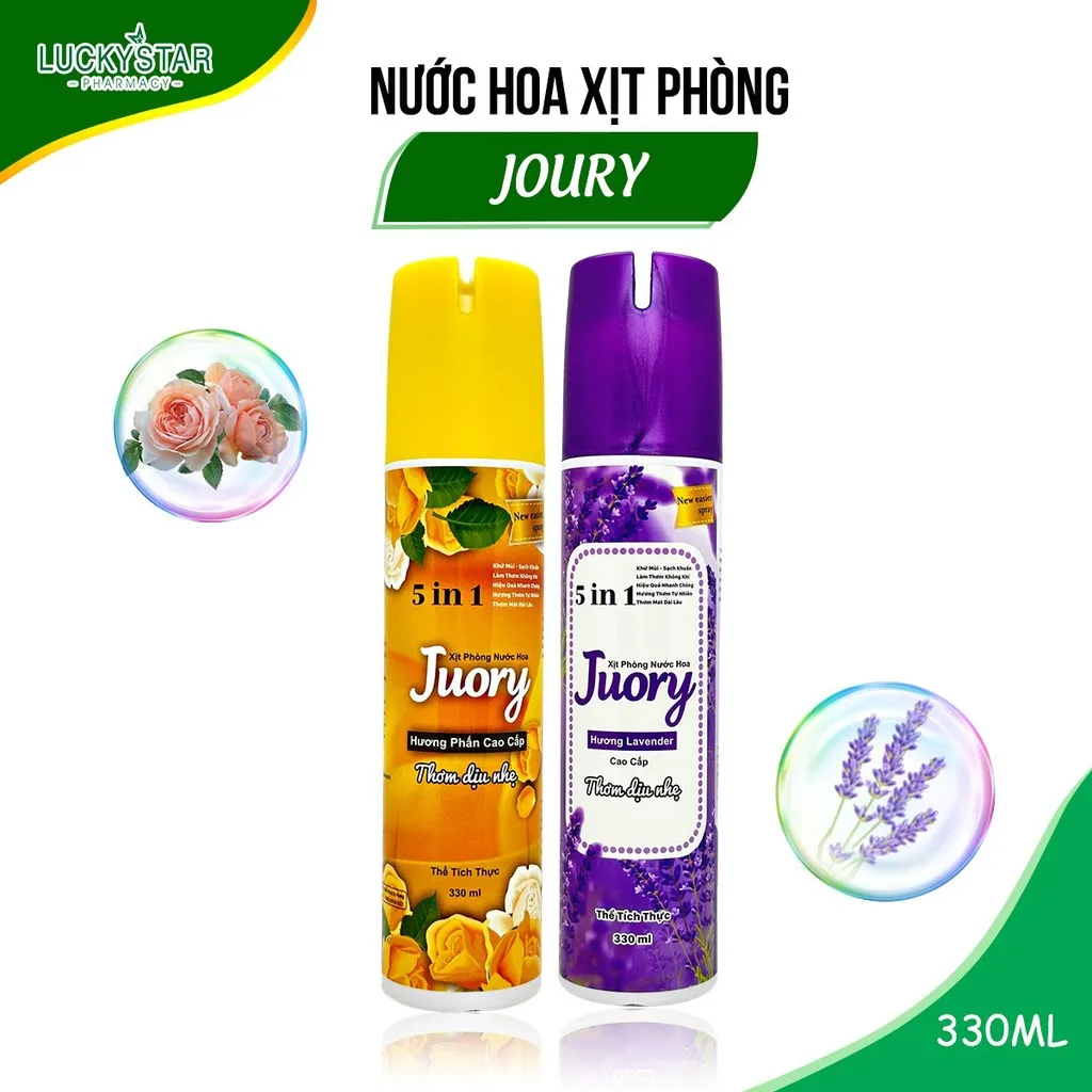 Xịt Phòng Nước Hoa Juory 5in1 330ml - Lucky Star