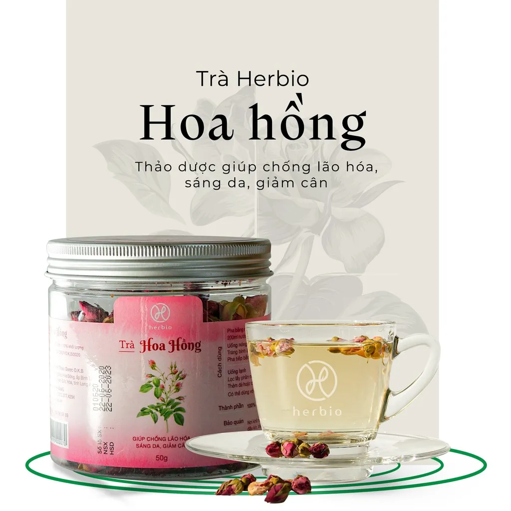 Trà Hoa Hồng 50g - Herbio