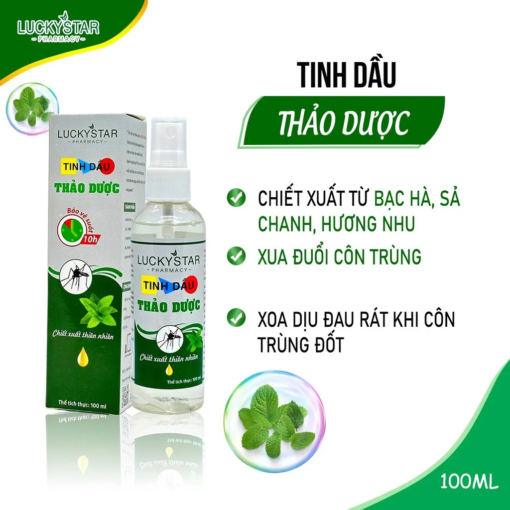 Xịt Muỗi Thảo Dược 100ml - Lucky Star