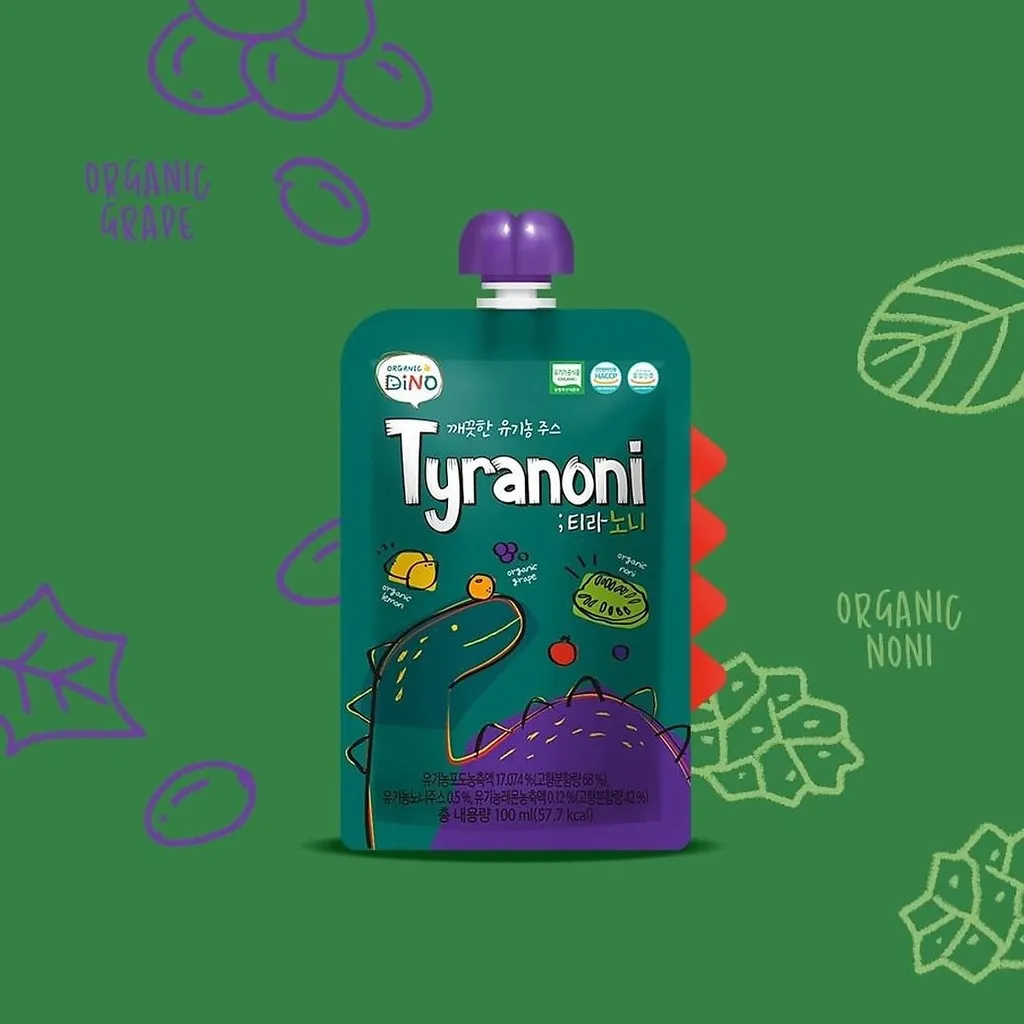 Alternative view of Nước Ép Trái Cây Hữu Cơ Sạch Tyranoni 100ml - Organic Dino