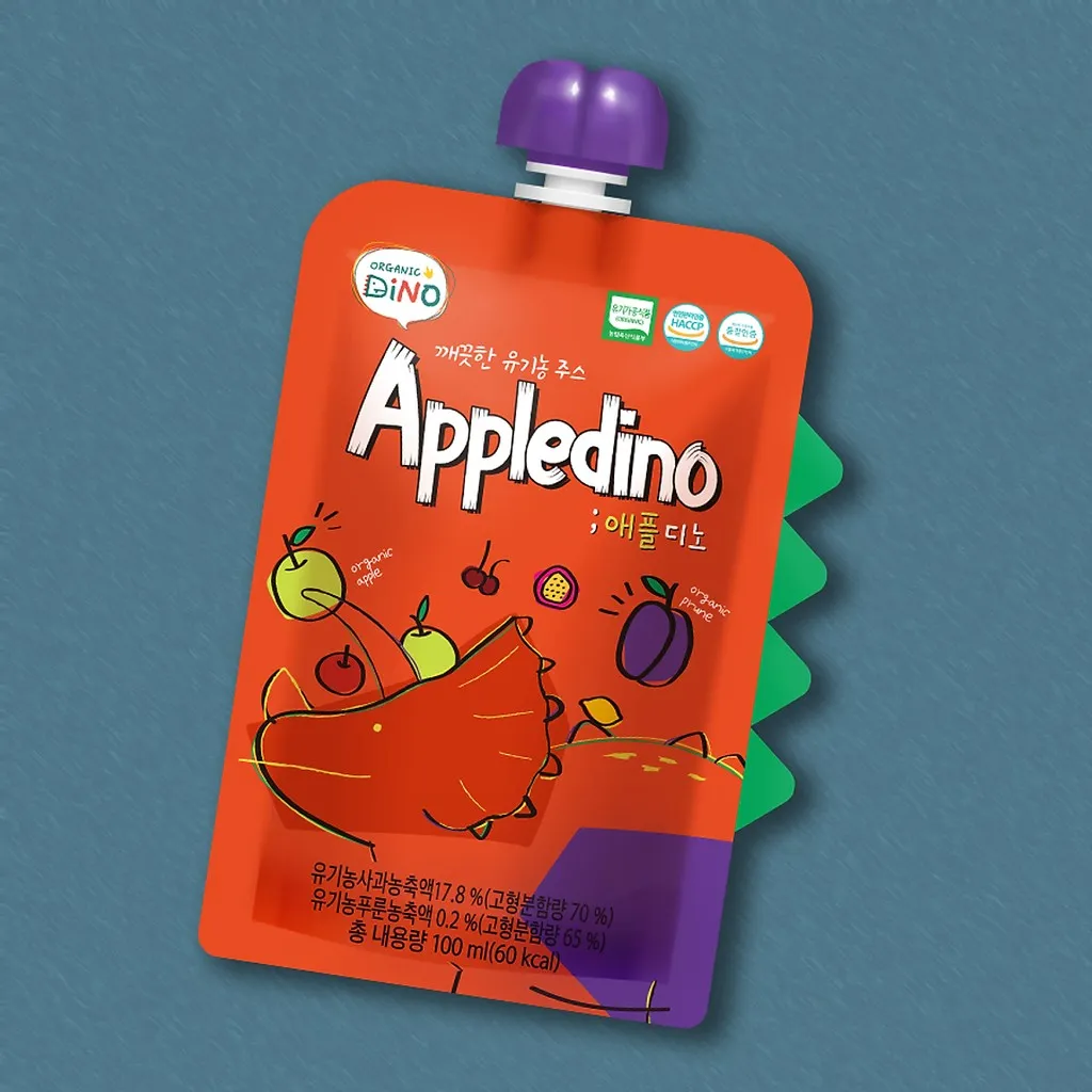 Alternative view of Nước Ép Trái Cây Hữu Cơ Sạch Appledino 100ml - Organic Dino