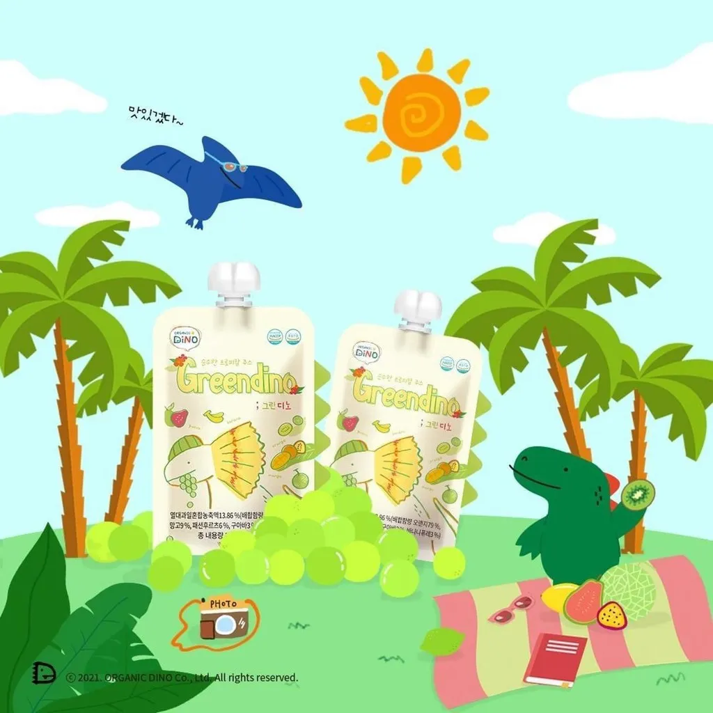 Alternative view of Nước Ép Trái Cây Nhiệt Đới Tinh Khiết Greendino 100ml - Organic Dino
