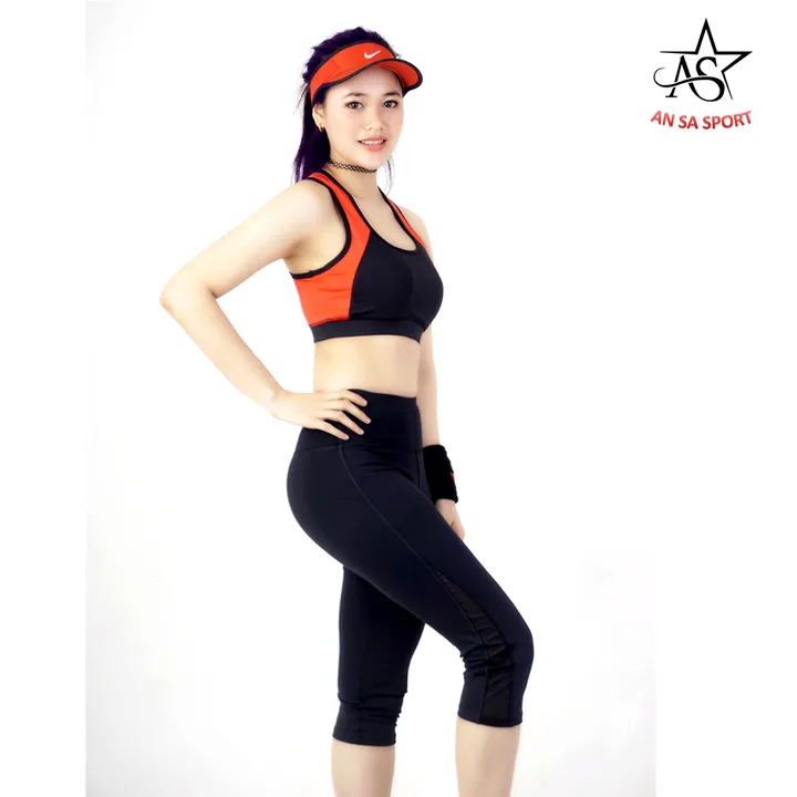 Alternative view of Quần Lửng Thể Thao Nữ An Sa Phối Lưới Chữ V - Ansa Sport