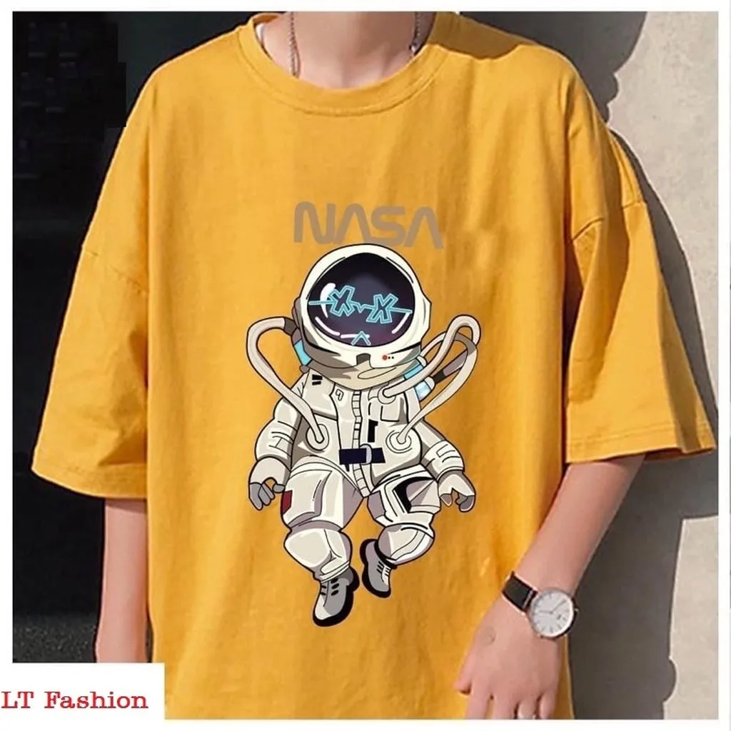 Alternative view of Áo Thun Cotton Unisex Siêu Hot Tay Lỡ Dáng Rộng Chiến Binh Nasa - Lt Fashion