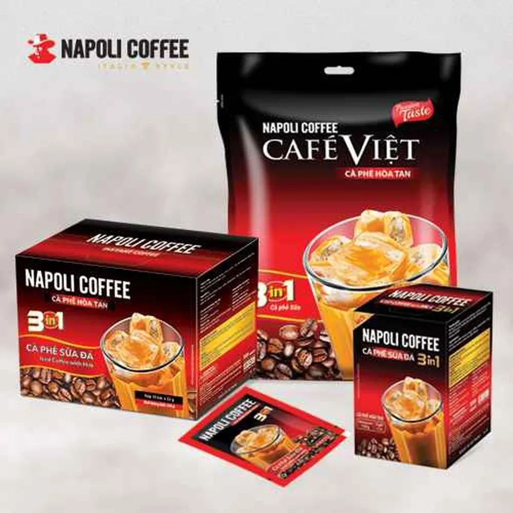 [hộp] Cà Phê Sữa Đá 3 In 1 - Napoli Coffee - 5 Gói/hộp