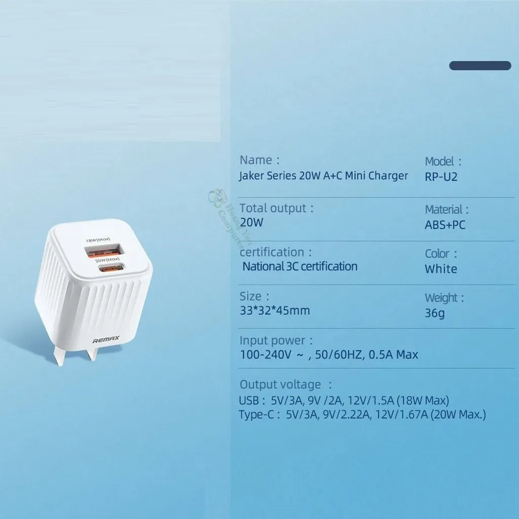 Alternative view of Cốc Sạc Nhanh Mini Rp-u2 (qc3.0, Pd 20w) - Remax