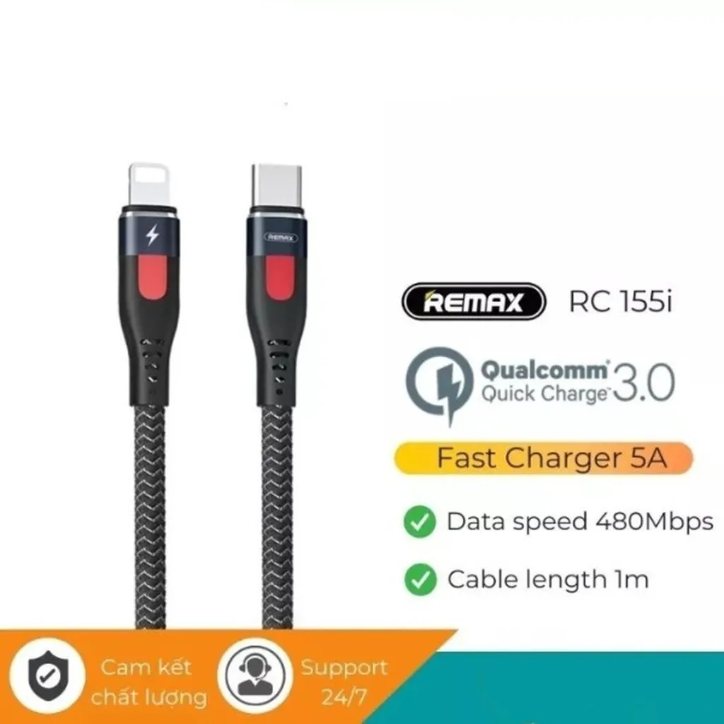 Alternative view of Dây Sạc Nhanh Iphone 20w Rc188i Cáp Sạc Type C To Lightning - Remax