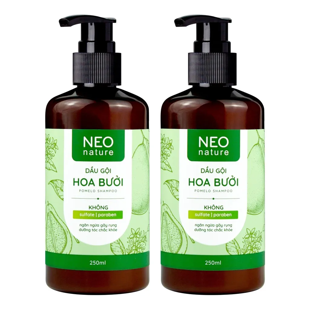 Combo 2 Chai Dầu Gội Hoa Bưởi Giảm Gãy Rụng Tóc 250ml - Neo Nature