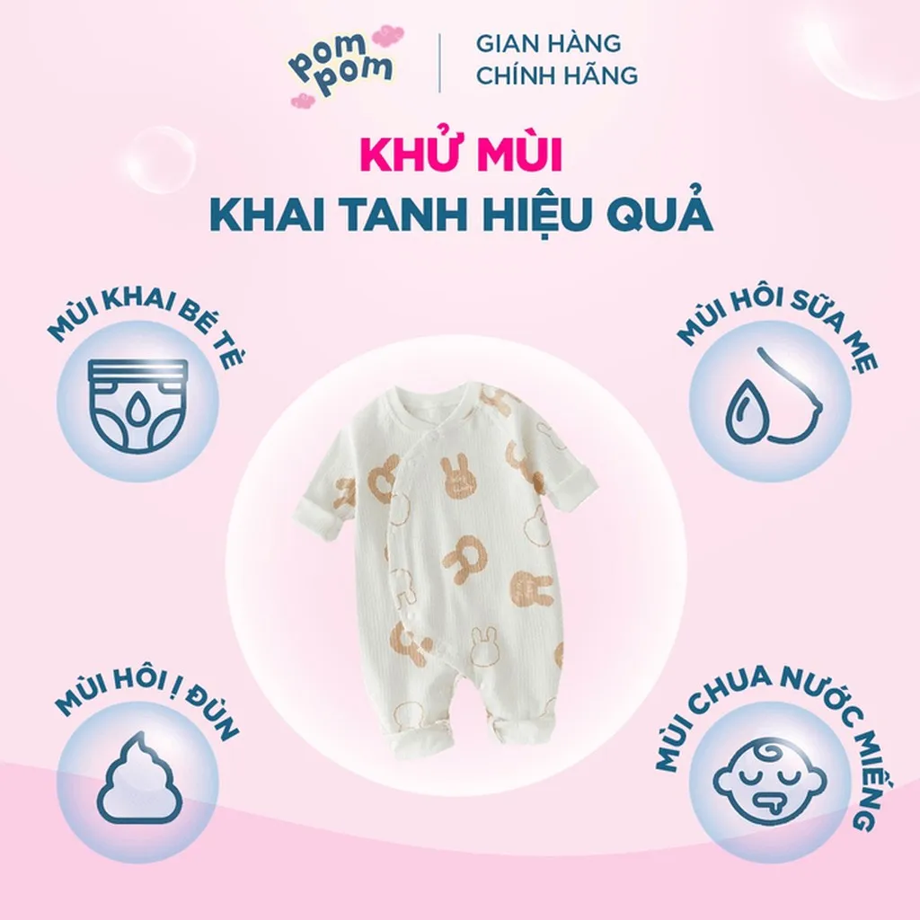 Alternative view of [combo Refill] - Dành Cho Bé Sơ Sinh - Gel Giặt Xả 2in1 - Sạch Sâu - Kháng Khuẩn - Khử Mùi Nôn Trớ, Ọc Sữa, Tè Khai-lưu Hương Phấn Thơm Dịu Nhẹ