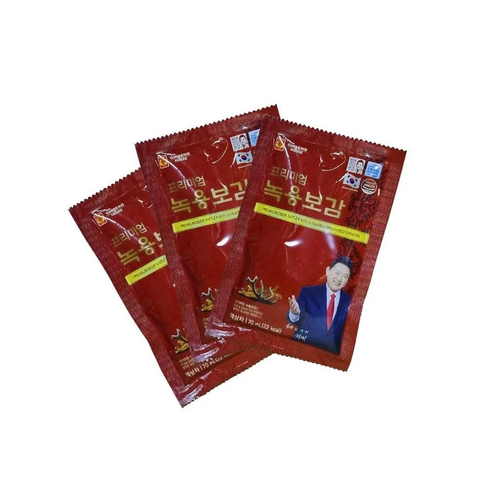 Alternative view of Chiết Xuất Nhung Hươu Và Hồng Sâm Hàn Quốc 6 Năm Tuổi Hộp Nhỏ (70ml X 10 Gói) - Ginseng House