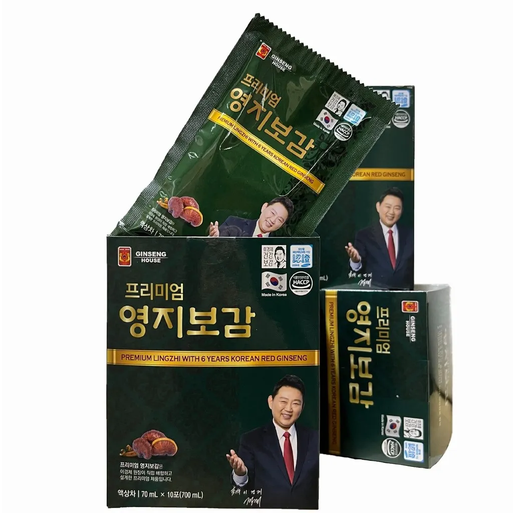 Alternative view of Chiết Xuất Linh Chi Và Hồng Sâm Hàn Quốc 6 Năm Tuổi Hộp Nhỏ (70ml X 10 Gói) - Ginseng House