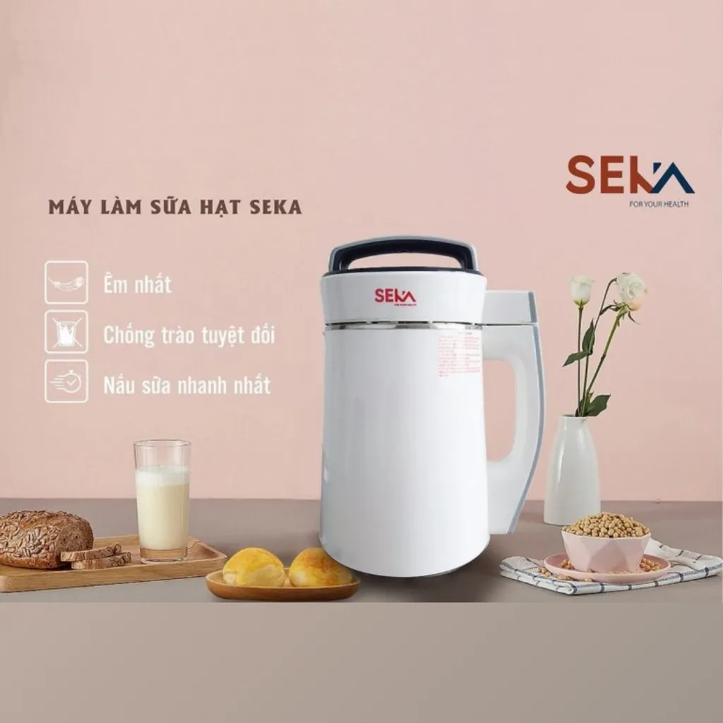 Máy Làm Sữa Hạt Đa Năng, 10 Chế Độ Dễ Sử Dụng - Seka