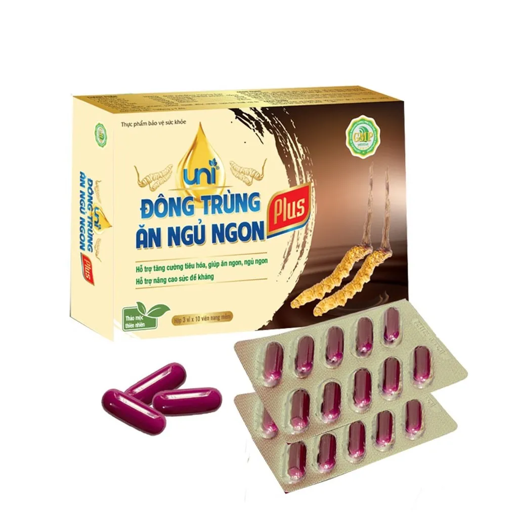 Đông Trùng Ăn Ngủ Ngon Plus - Uni Pharma