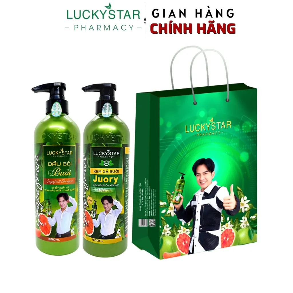Alternative view of Combo Gội Xả Bưởi Cao Cấp 850ml - Lucky Star
