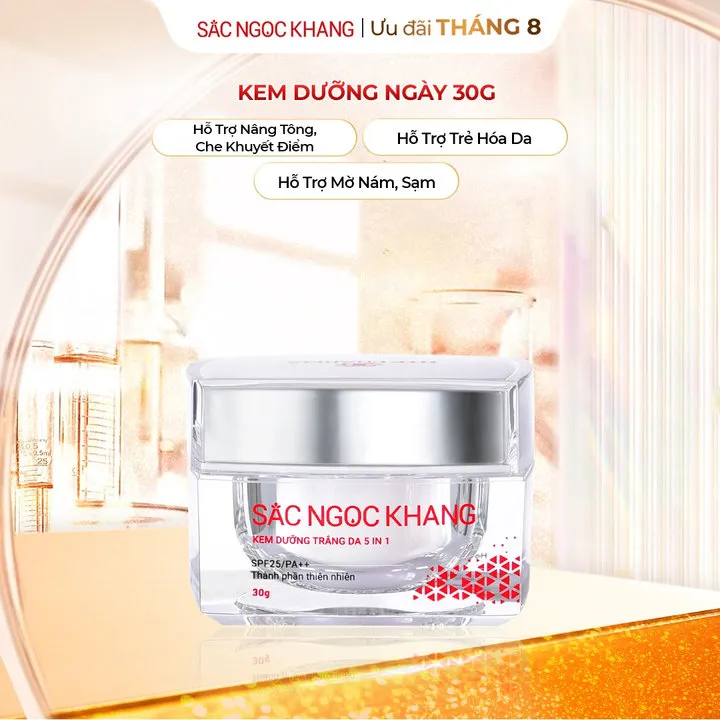 Kem Dưỡng Trắng Da Ban Ngày 5 In 1 - Nâng Tông Dưỡng Trắng Sắc Ngọc Khang