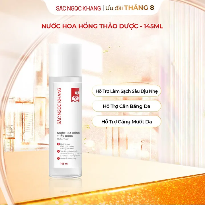Nước Hoa Hồng Thảo Dược Sắc Ngọc Khang 145ml