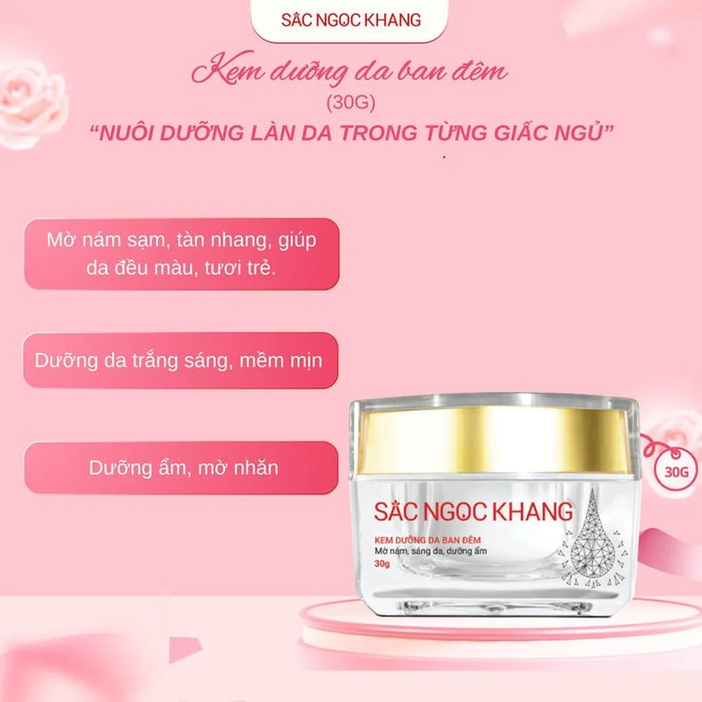 Alternative view of Kem Dưỡng Da Ban Đêm Sắc Ngọc Khang 30g - Dưỡng Ẩm Sáng Da - Mờ Nám Sạm