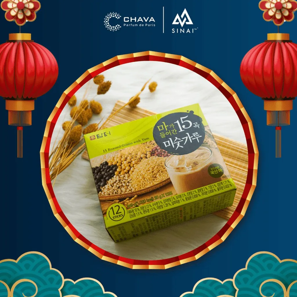 [hộp 12 Gói] Bột Ngũ Cốc 15 Loại Hạt 240g - Damtuh