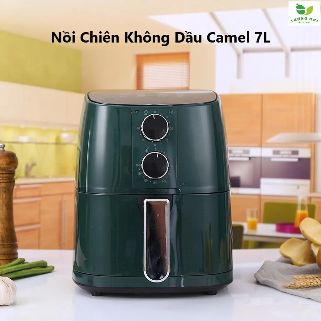 [giảm 40%] Nồi Chiên Không Dầu Dung Tích 7 Lít, Công Suất 1500w - Camel