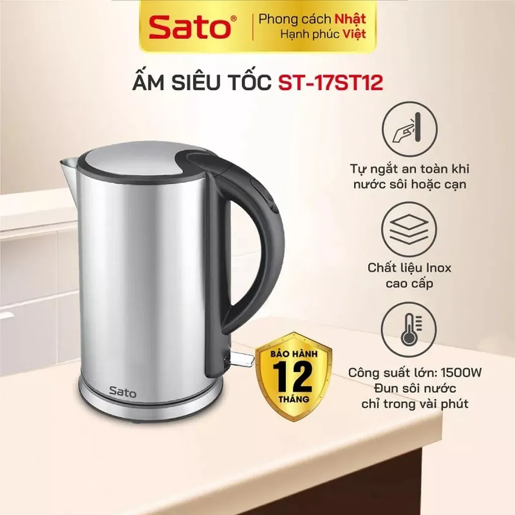 Ấm Siêu Tốc 17st12 1.8l - Sato