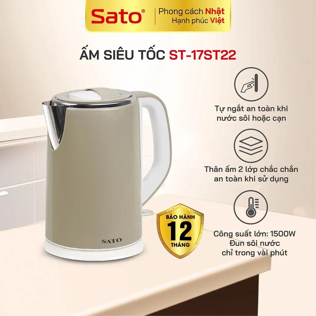Ấm Siêu Tốc 17st22 1.8l - Sato