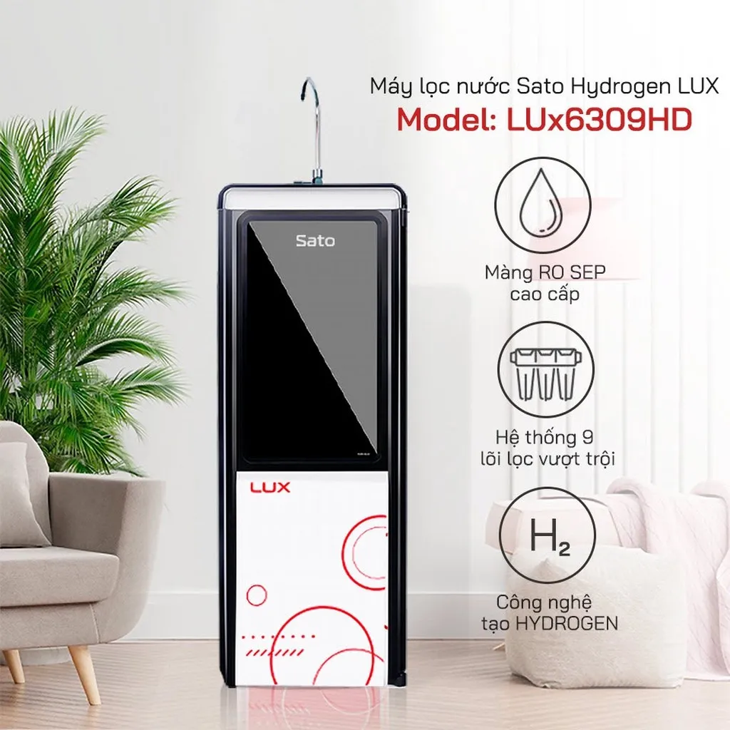 Alternative view of Máy Lọc Nước Lux Hydrogen Lux6309h - Sato
