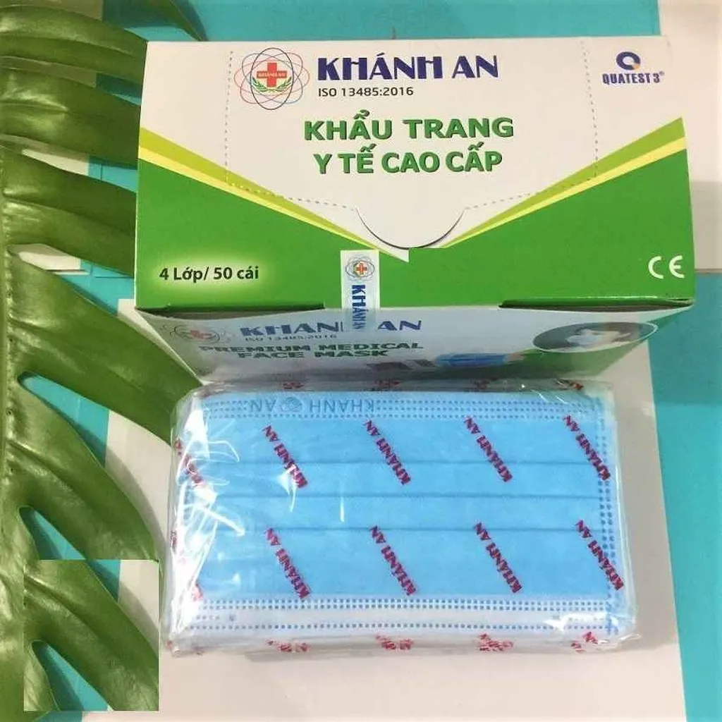 [hộp] Khẩu Trang Y Tế 4 Lớp - Khánh An - Hộp 50 Cái