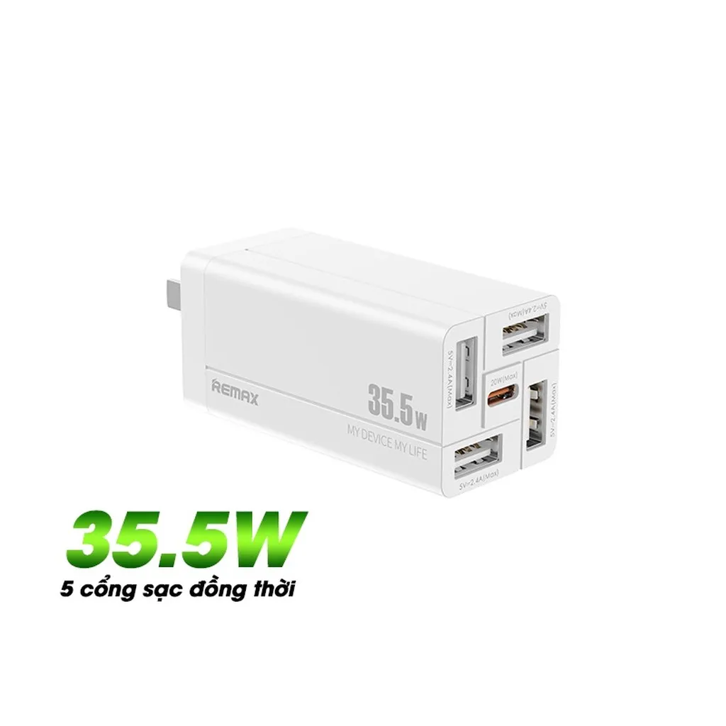 Củ Sạc Nhanh 5 Cổng 35.5w Rp-u66 - Remax