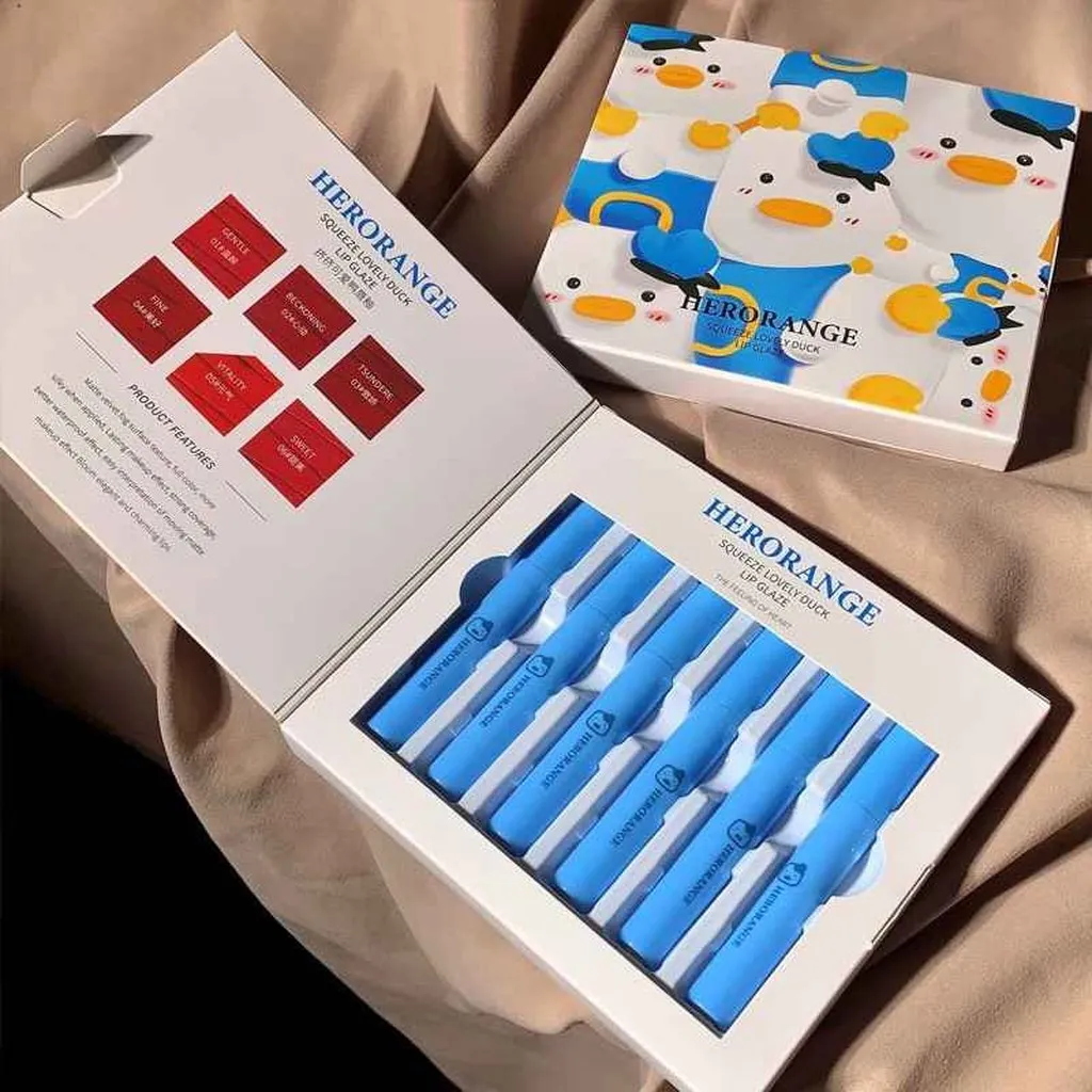 Set 6 Thỏi Son Kem Xinh Xắn, Chất Lì Lâu Trôi, Chống Thấm Nước Mềm Mịn Sk-p37 - Silkygirl