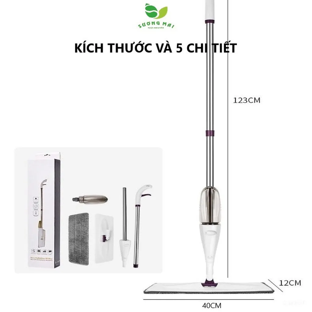 Cây Lau Nhà Phun Nước Xoay 360 Độ - Aurora Water Spraymop