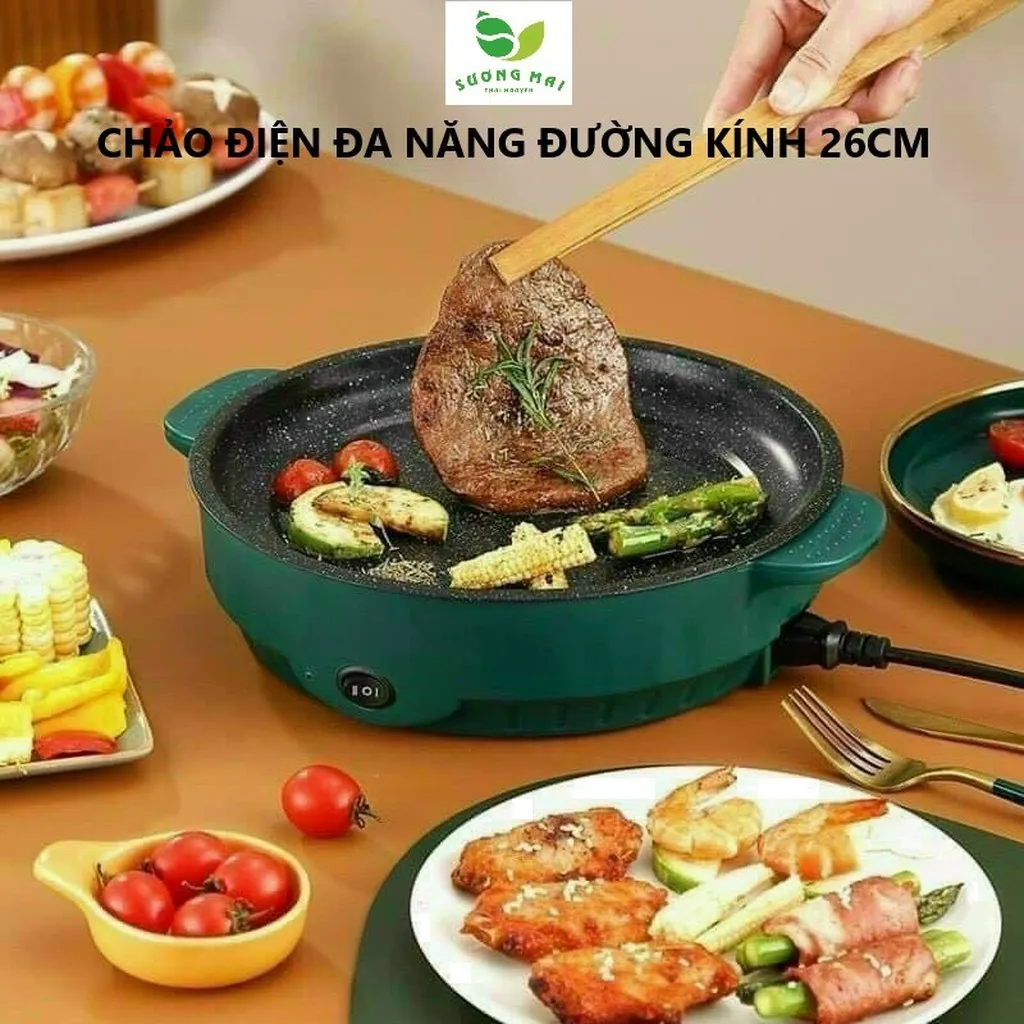 Chảo Điện Đa Năng Đường Kính 26cm, Chiên Rán Tiện Lợi - Juneng