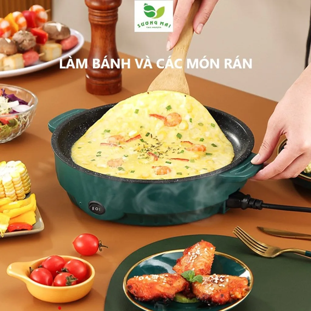 Alternative view of Chảo Điện Đa Năng Đường Kính 26cm, Chiên Rán Tiện Lợi - Juneng