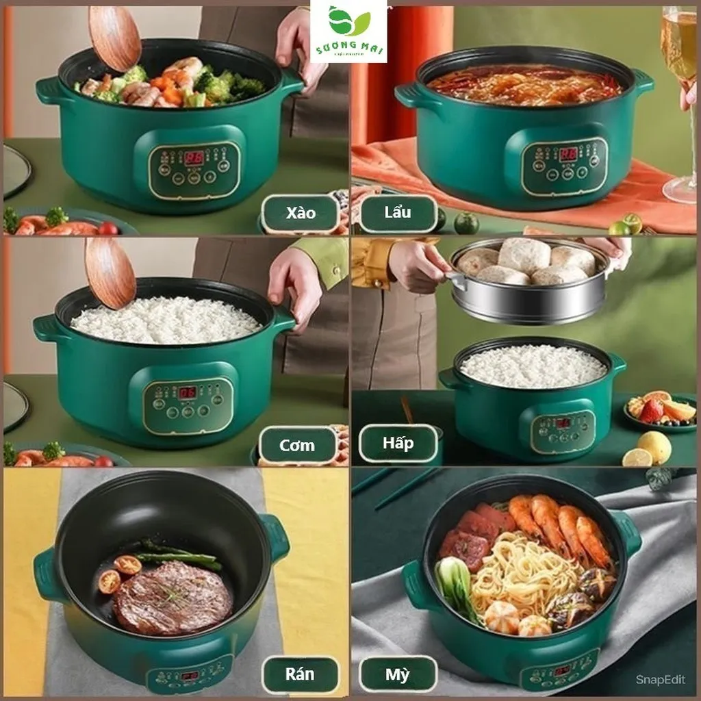 Alternative view of Lẩu Điện Tử Đa Năng 6 Chế Độ Nấu, Công Suất 1000w - Baidazun