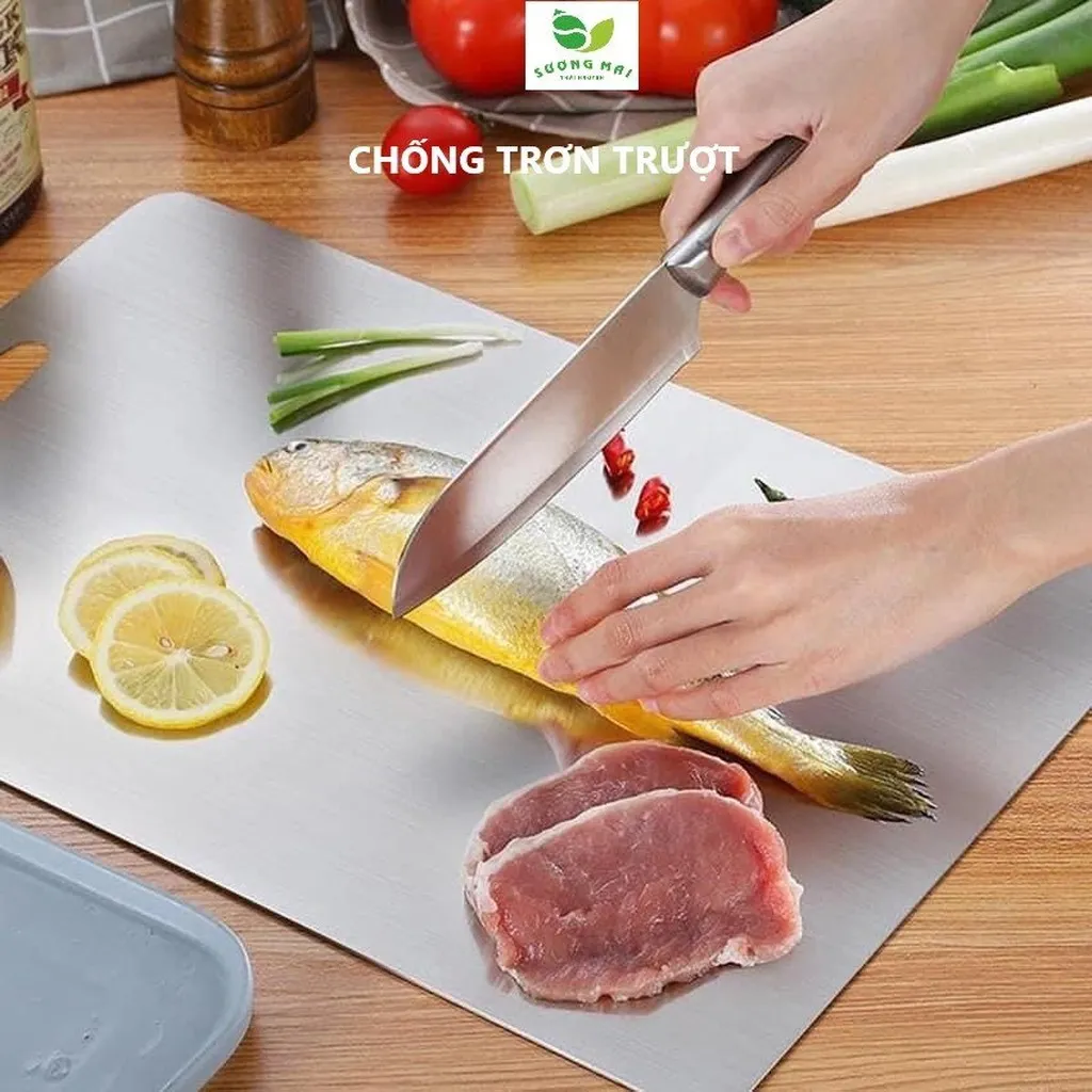 Alternative view of Thớt Inox Kháng Khuẩn, Chống Xước, Chống Mốc, An Toàn Cho Sức Khỏe - Sương Mai